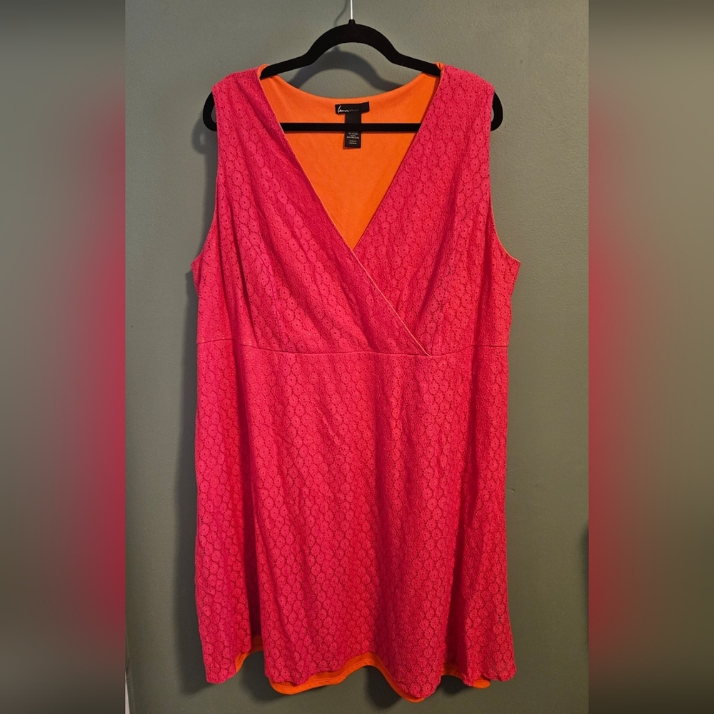 Sleeveless Pink Wrap Dress